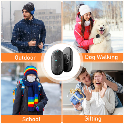 Lepwings Rechargeable Hand Warmers 2 Pack, 6000mAh Battery Long Lasting, 3 Levels Heating Electric Pocket Hand Warmer, Winter Gift for Men and Women, Ideal for Golf Hunting Outdoor Activities