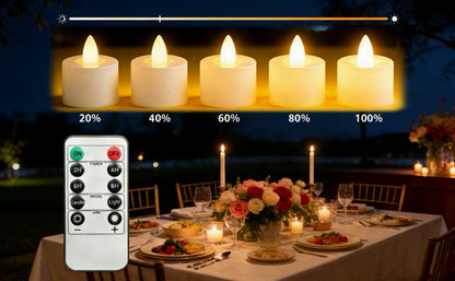 Lepwings Rechargeable Candles LED Tea Lights with Remote Control and Timer, For Christmas and Party Decor