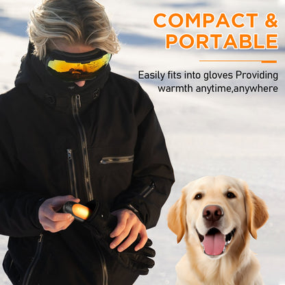 Lepwings Rechargeable Hand Warmers 2 Pack, 6000mAh Battery Long Lasting, 3 Levels Heating Electric Pocket Hand Warmer, Winter Gift for Men and Women, Ideal for Golf Hunting Outdoor Activities