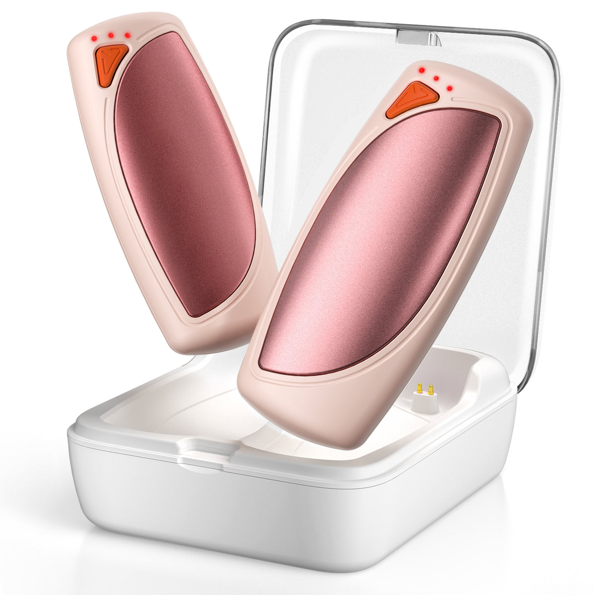 Hand Warmers Rechargeable with Charging Case, 14000mAh Dual-Sided Electric Portable Hand Warmers, Long-Lasting Heat for Cold Hands, Camping, Golf, and Gift for Women & Men