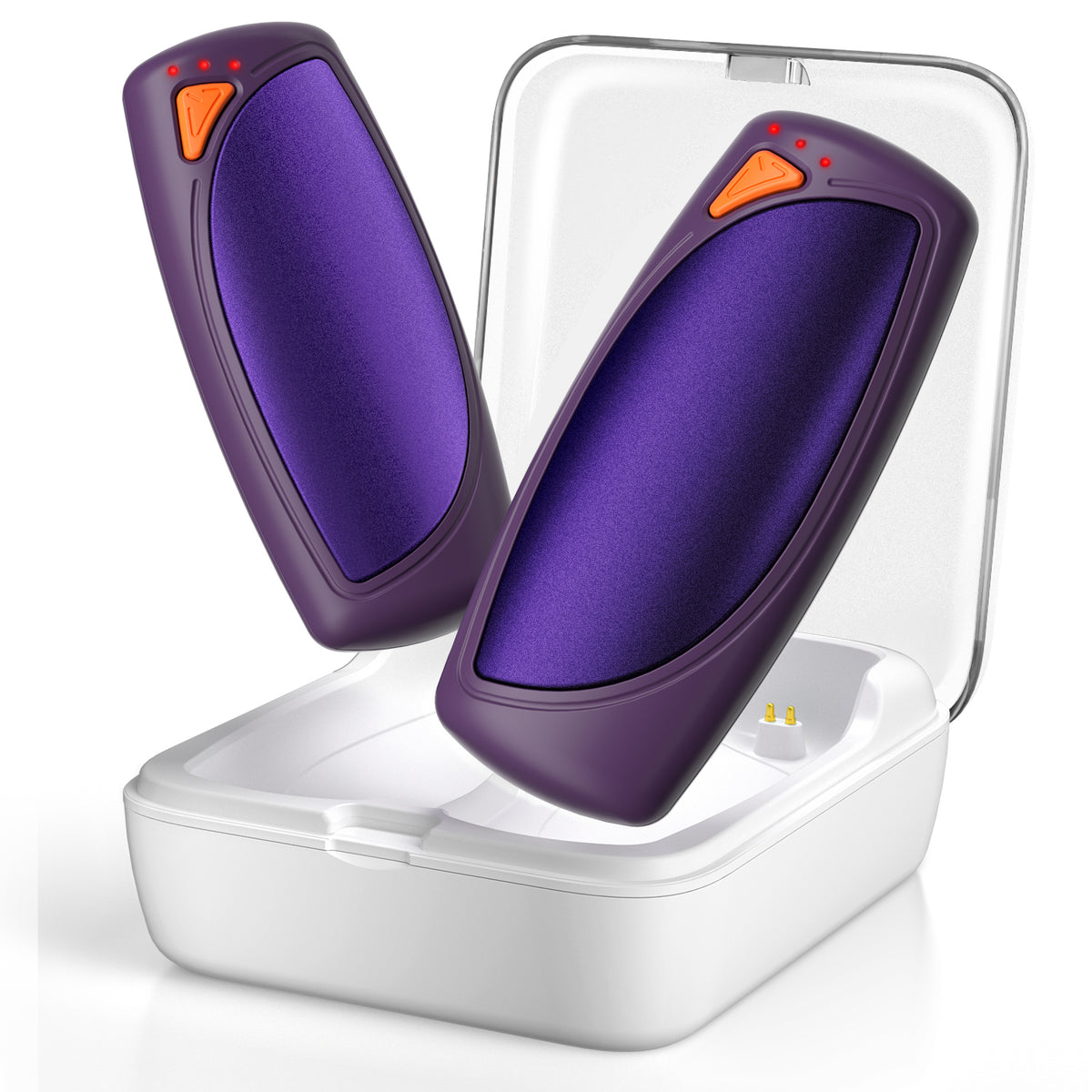 Hand Warmers Rechargeable with Charging Case, 14000mAh Dual-Sided Electric Portable Hand Warmers, Long-Lasting Heat for Cold Hands, Camping, Golf, and Gift for Women & Men