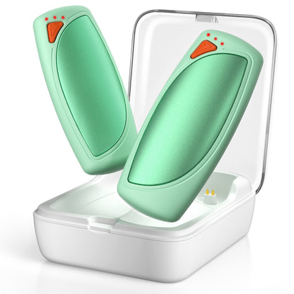 Hand Warmers Rechargeable with Charging Case, 14000mAh Dual-Sided Electric Portable Hand Warmers, Long-Lasting Heat for Cold Hands, Camping, Golf, and Gift for Women & Men