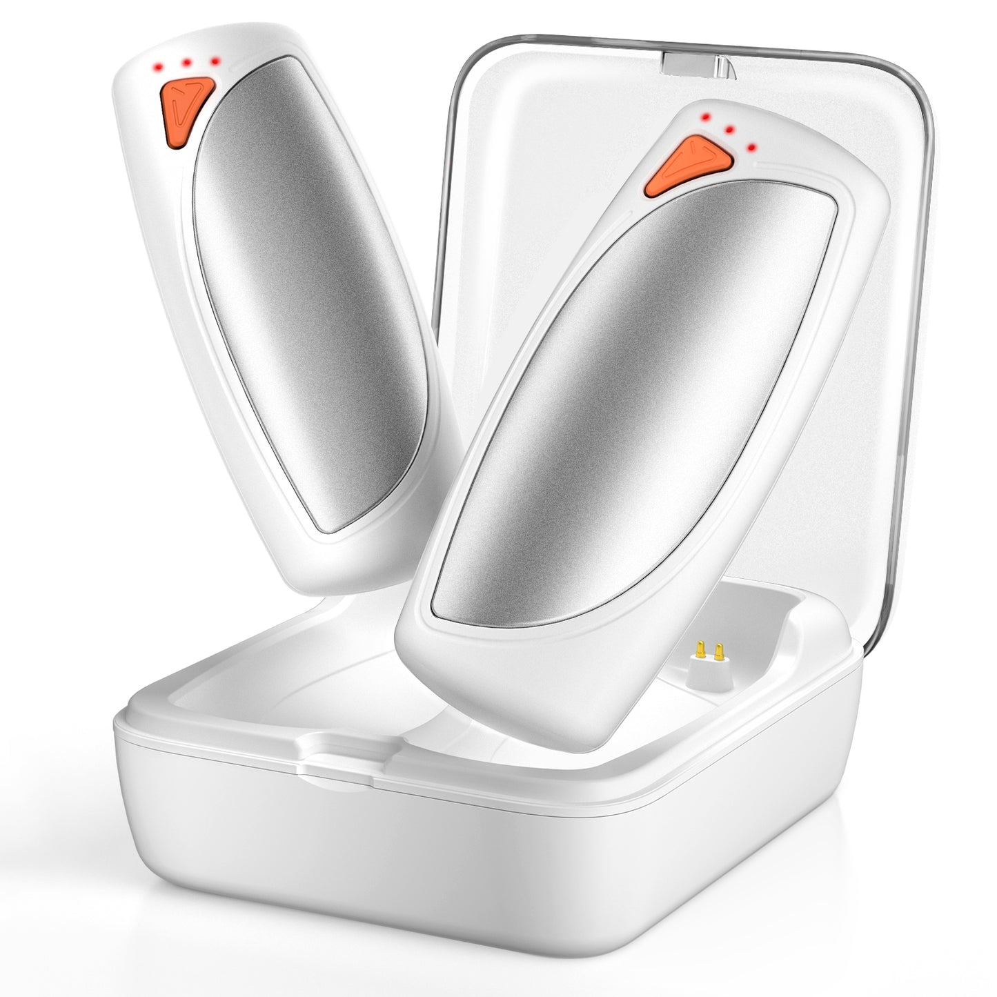 Hand Warmers Rechargeable with Charging Case, 14000mAh Dual-Sided Electric Portable Hand Warmers, Long-Lasting Heat for Cold Hands, Camping, Golf, and Gift for Women & Men