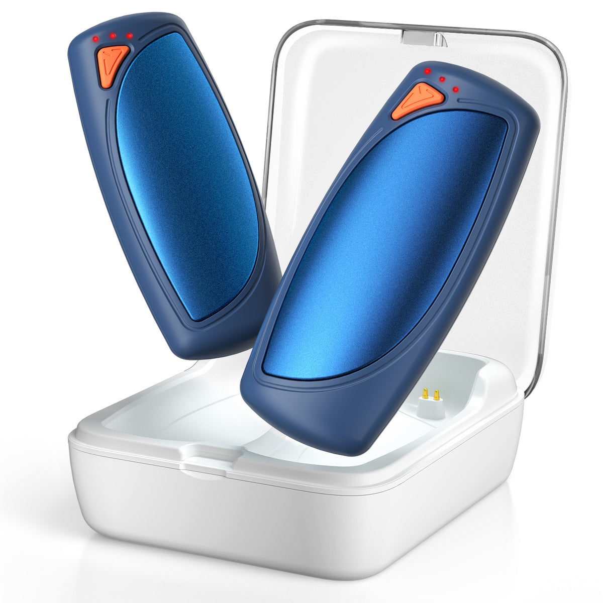 Hand Warmers Rechargeable with Charging Case, 14000mAh Dual-Sided Electric Portable Hand Warmers, Long-Lasting Heat for Cold Hands, Camping, Golf, and Gift for Women & Men