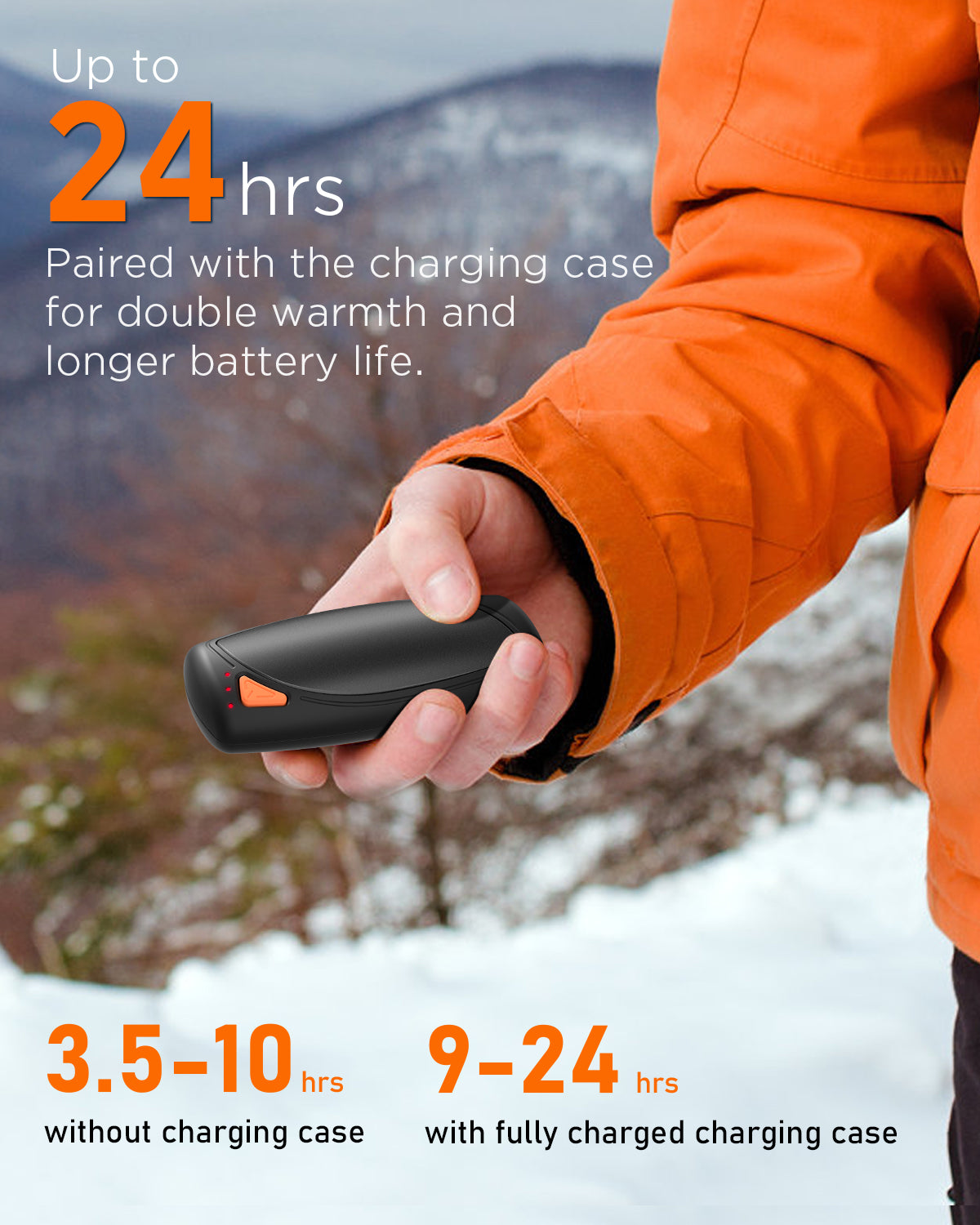 Hand Warmers Rechargeable with Charging Case, 14000mAh Dual-Sided Electric Portable Hand Warmers, Long-Lasting Heat for Cold Hands, Camping, Golf, and Gift for Women & Men