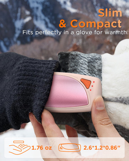 Hand Warmers Rechargeable with Charging Case, 14000mAh Dual-Sided Electric Portable Hand Warmers, Long-Lasting Heat for Cold Hands, Camping, Golf, and Gift for Women & Men