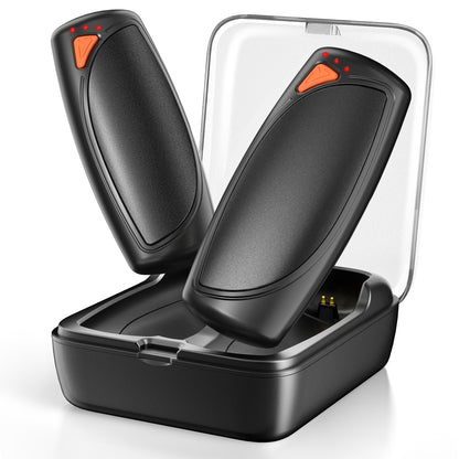 Hand Warmers Rechargeable with Charging Case, 14000mAh Dual-Sided Electric Portable Hand Warmers, Long-Lasting Heat for Cold Hands, Camping, Golf, and Gift for Women & Men