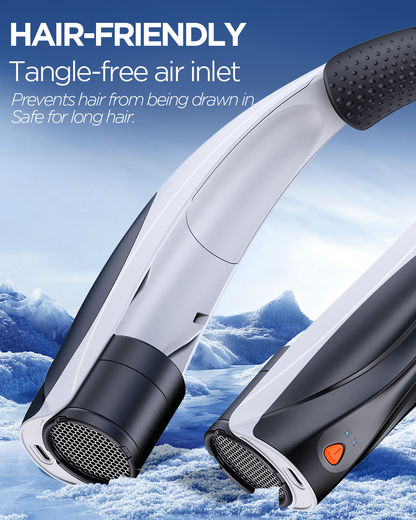 Lepwings Neck Fan USB-C Rechargeable, 6 Speeds, 6000 mAh Battery, For the Office, Sport and Travel